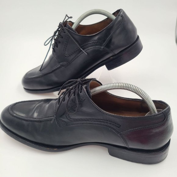 Johnston & Murphy Mens Cap Toe Leather Heritage Black Derby Shoes Size 8.5 M main image 7